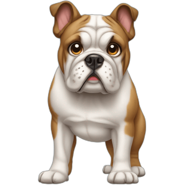 Dog Bulldog full body emoji