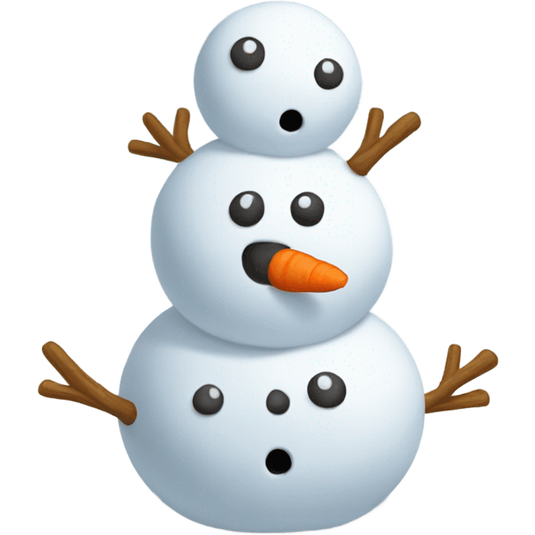 Snowman without nose emoji