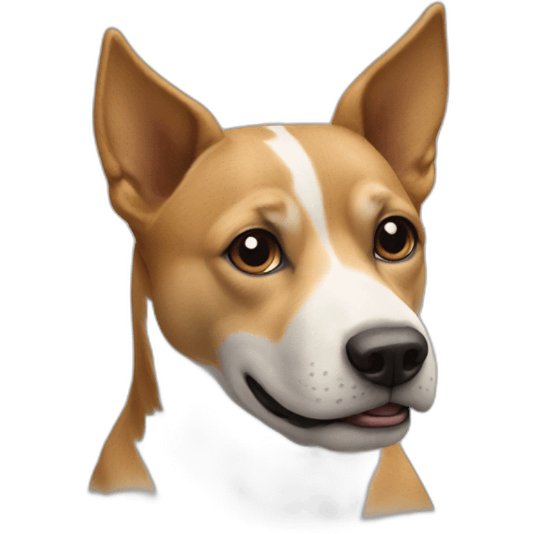 Chat sur un chien emoji