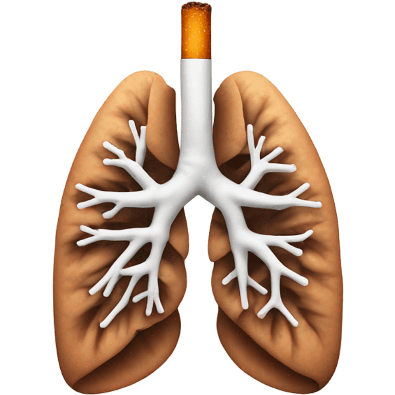 A lung smoking a cigarette  emoji