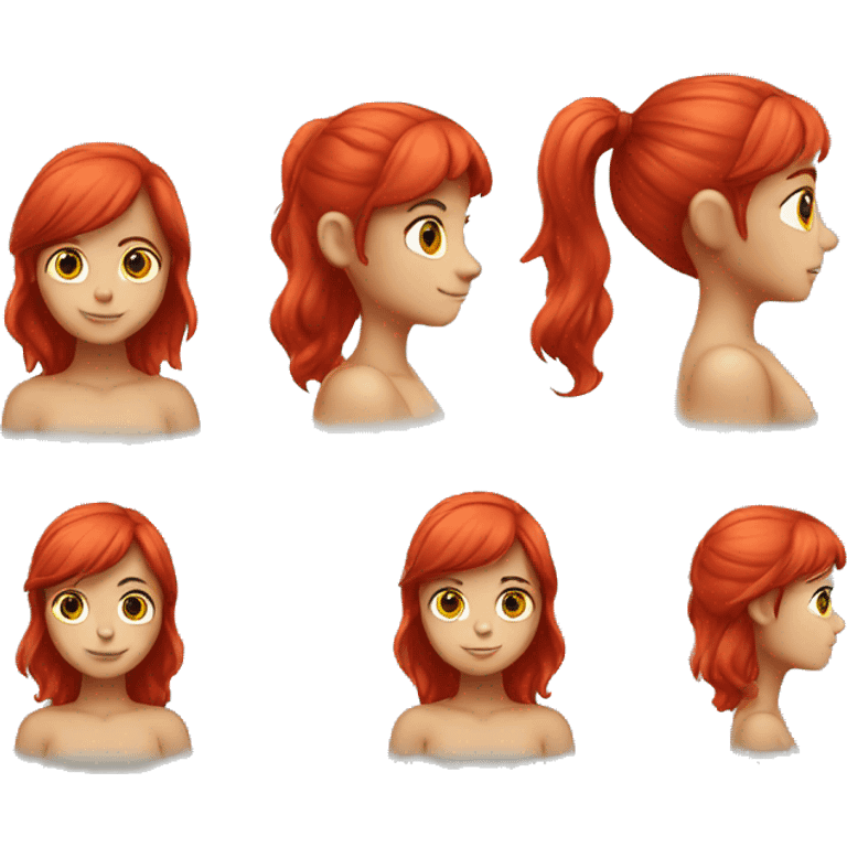  a girl with short red hai emoji