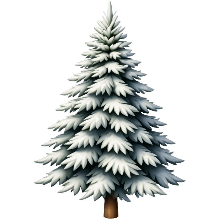  actual white fir christmas tree isolated.  emoji