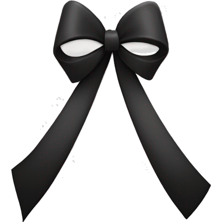 black bow with the words “good riddance” engraved in white emoji