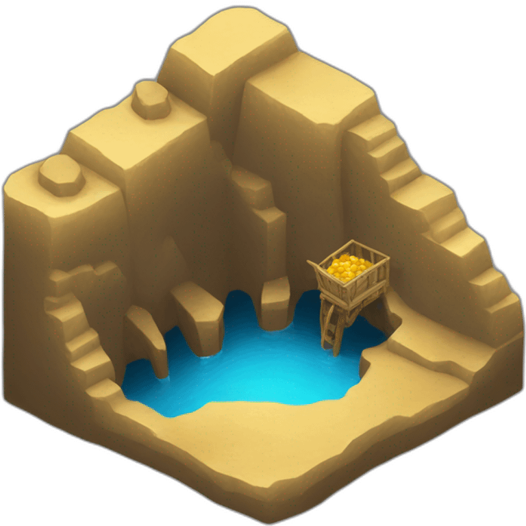 isometric mineshaft gold emoji