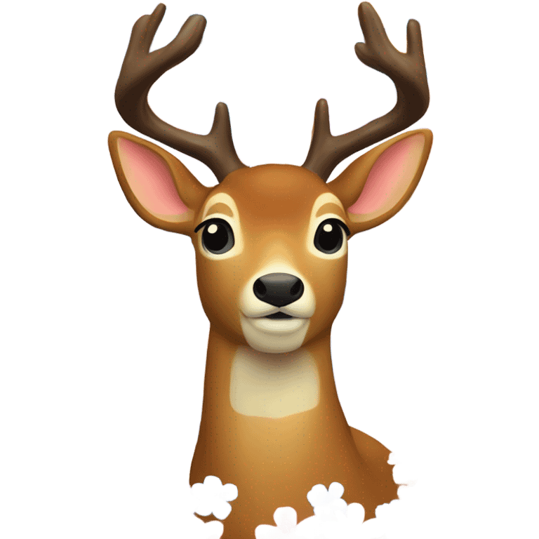 Deer with flowers emoji