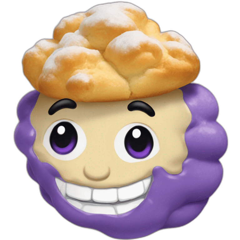 Ube cream puff emoji