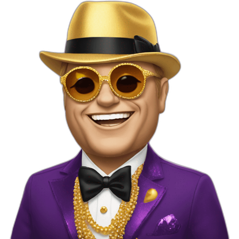 elton john mardi gras emoji