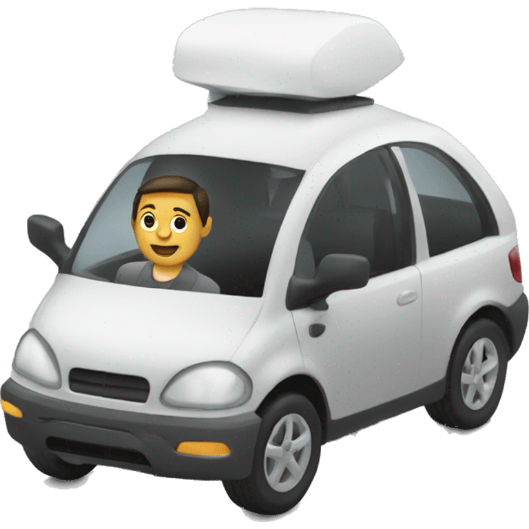 AI driving car emoji