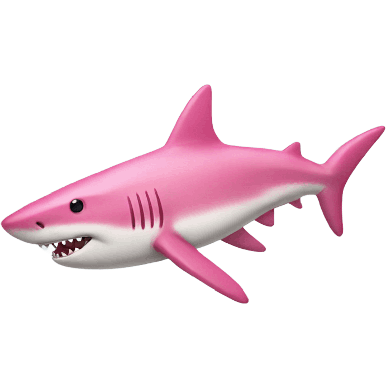 Pink shark emoji