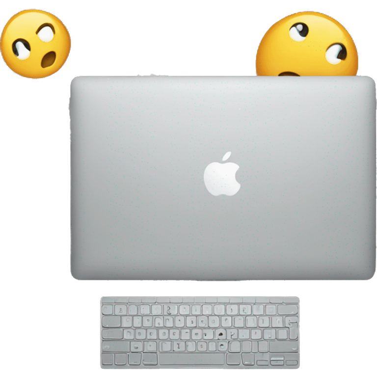 macbook with trash on desktop emoji