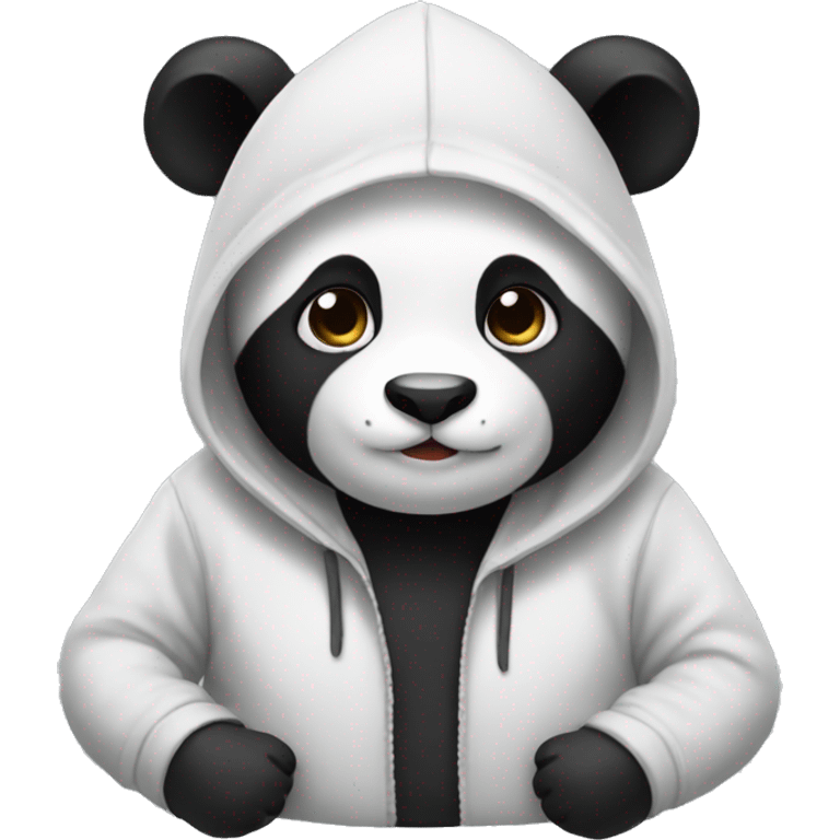 Panda wearing a hoodie emoji