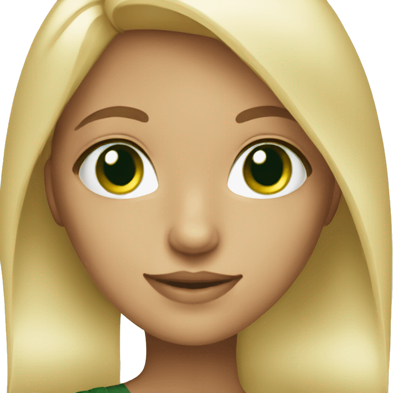 Blonde Girl Green eyes emoji