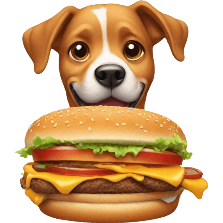 Dog eating burger  emoji