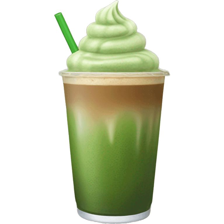 Matcha iced coffee  emoji