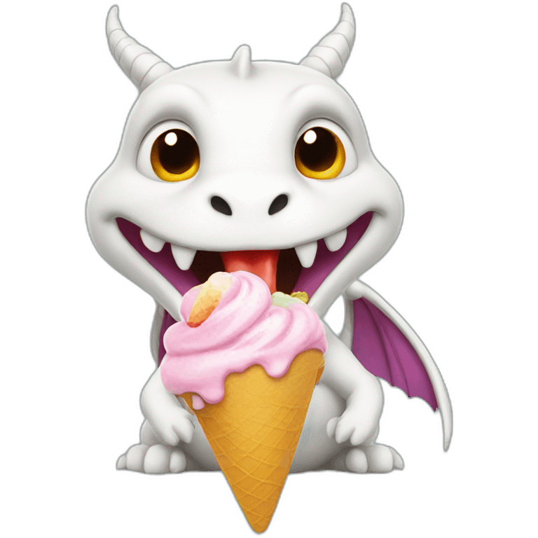 dragon eating icecream emoji