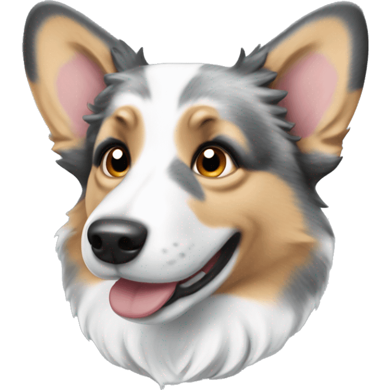 Blue Merle corgi emoji