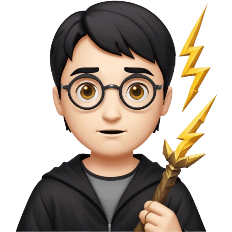 Cinematic Realistic Harry Potter Pop Culture Emoji, featuring a mystical, enchanted portrayal inspired by the iconic wizard rendered with lifelike magical details and dynamic lighting. emoji