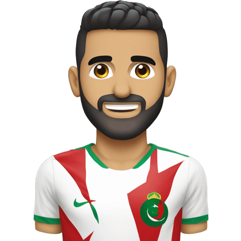 Riyad Mahrez avec le drapeau de l’Algérie  emoji