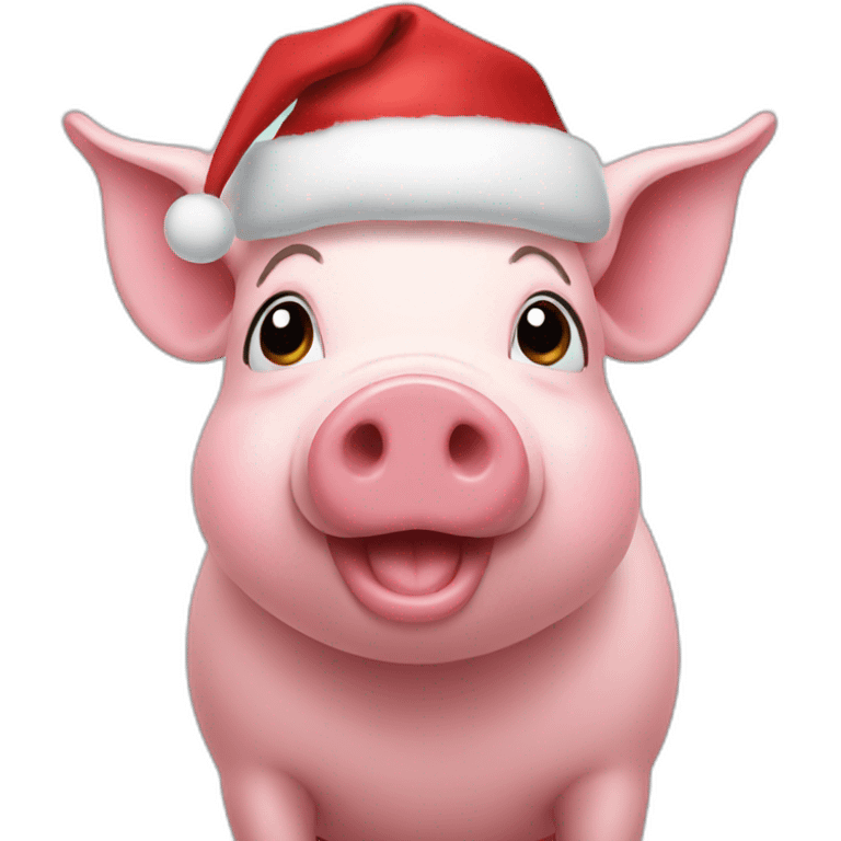 Christmas pig emoji