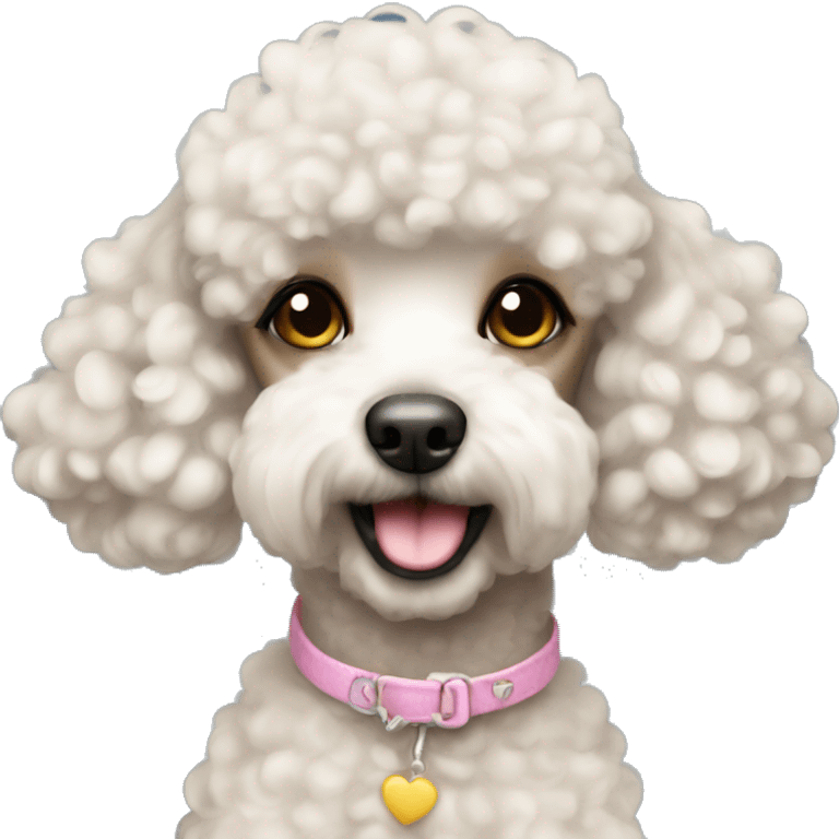 Coquette cute poodle emoji