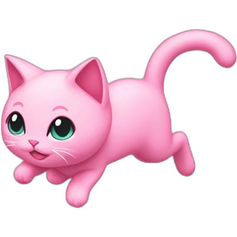 pink mew levitating emoji