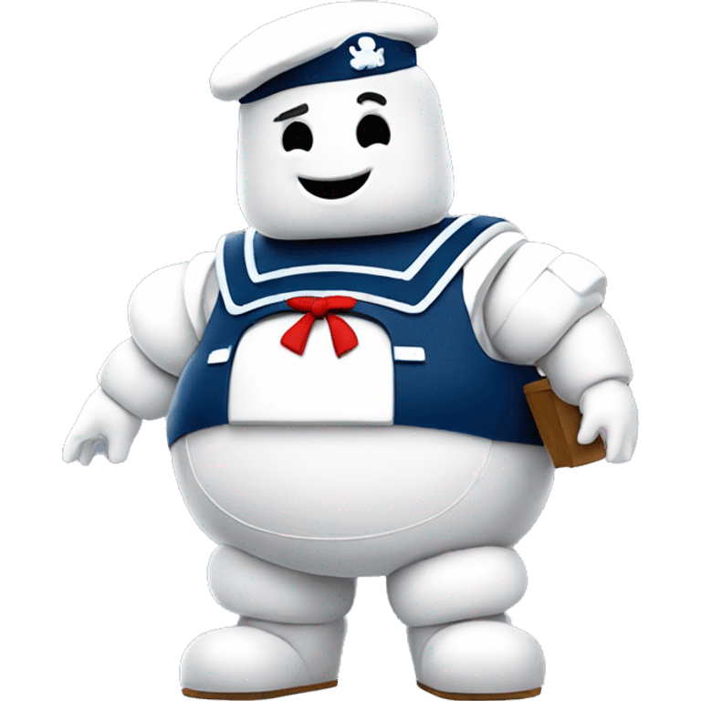 Stay puft marshmallow man ghostbusters friendly no collar holding an apple emoji