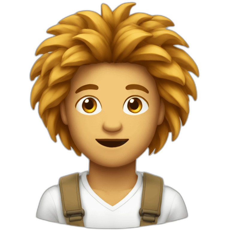 Humain sur un lion emoji