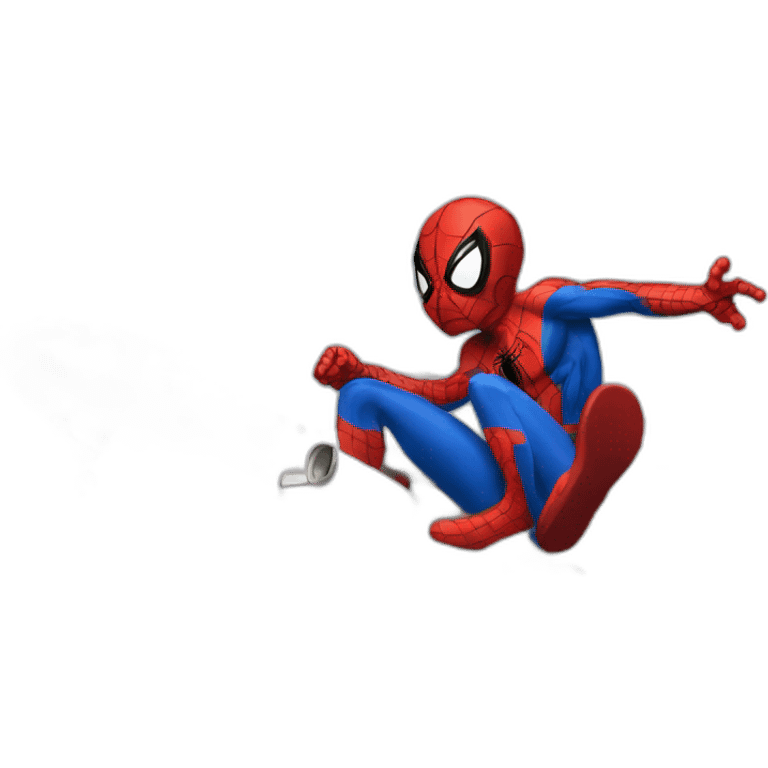 spiderman sur un avion emoji