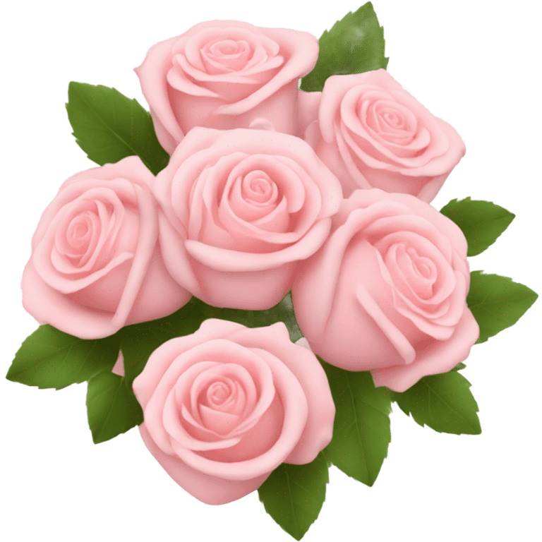 bouquet of pastel pink roses emoji