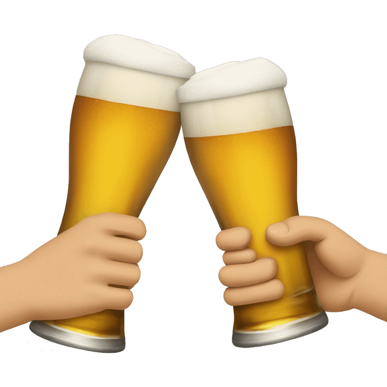 people clinking glasses of beer emoji