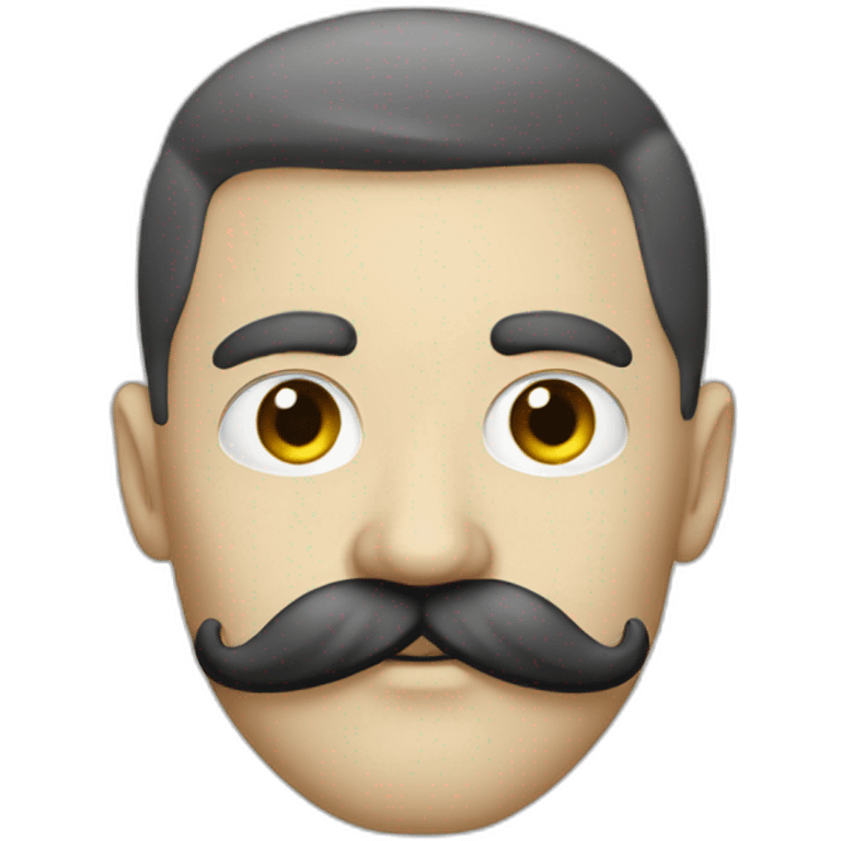 White graffiti artist moustache emoji