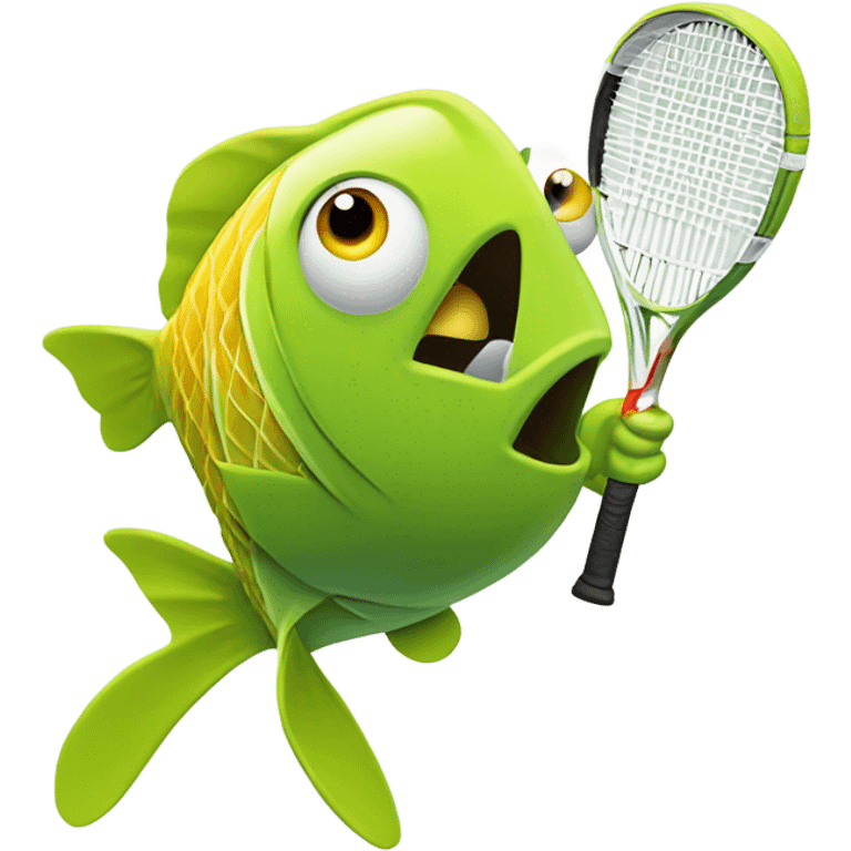 Fish play Tennis  emoji