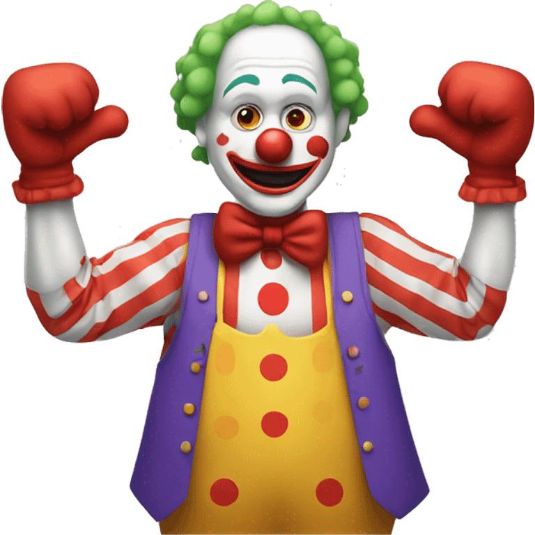 Clown with big arms emoji