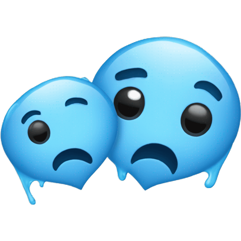 Blu heart broken emoji