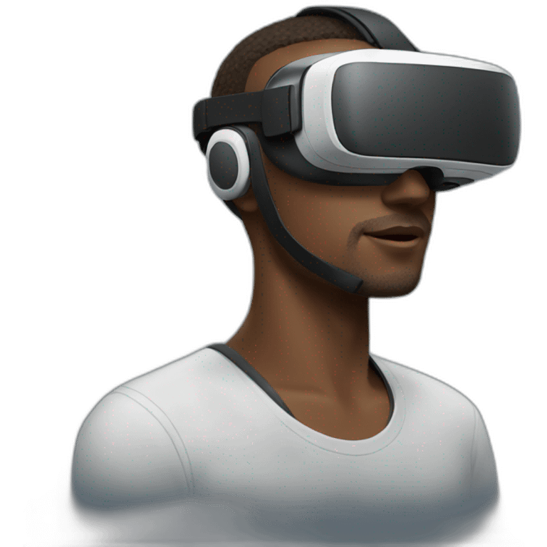 Male wearing vr headset emoji