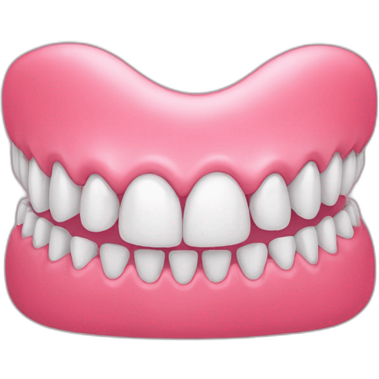 a teeth gum with teeth emoji