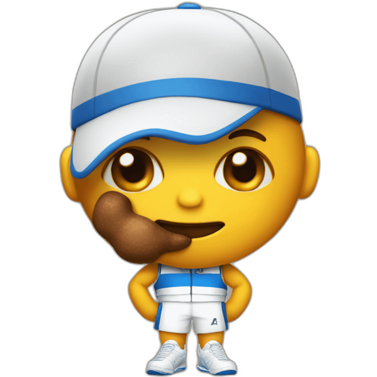 Poop emoji in tennis uniform emoji