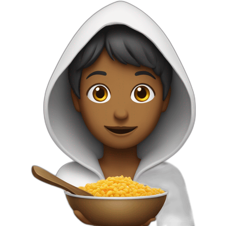 Une sorcière qui est en train de manger emoji