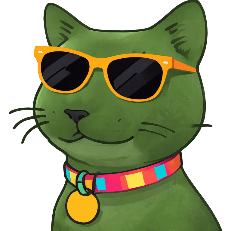 Cat with sunglasses emoji