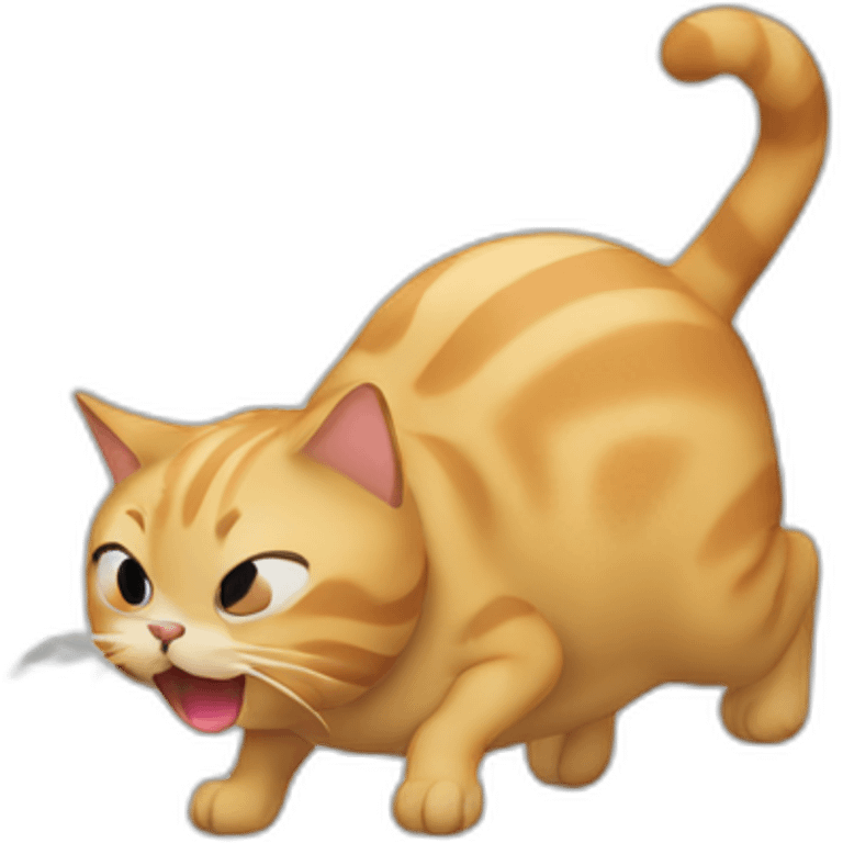 cat farting emoji