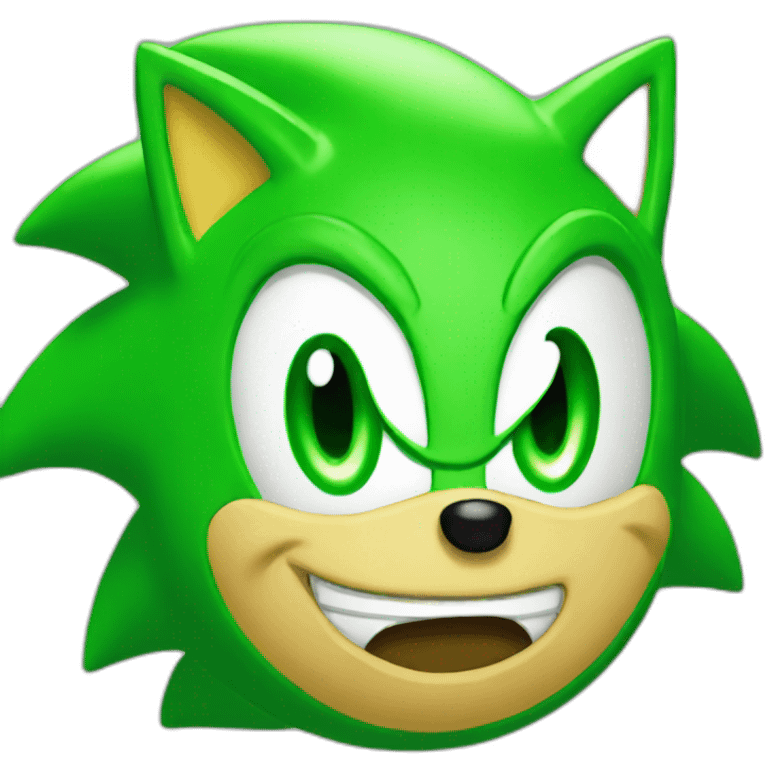 Green sonic emoji