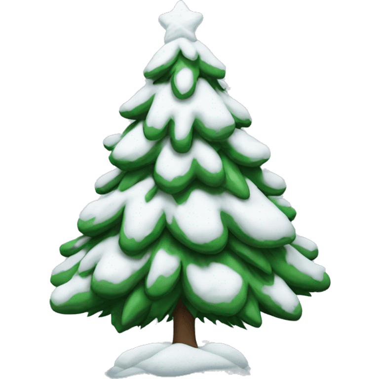 snow christmas tree emoji