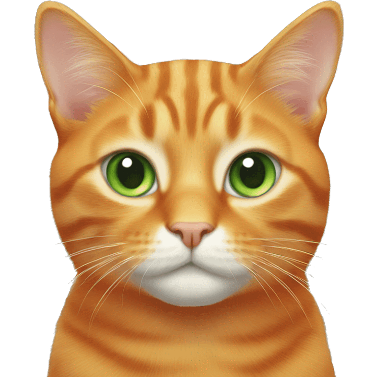 Orange cat with green eyes emoji