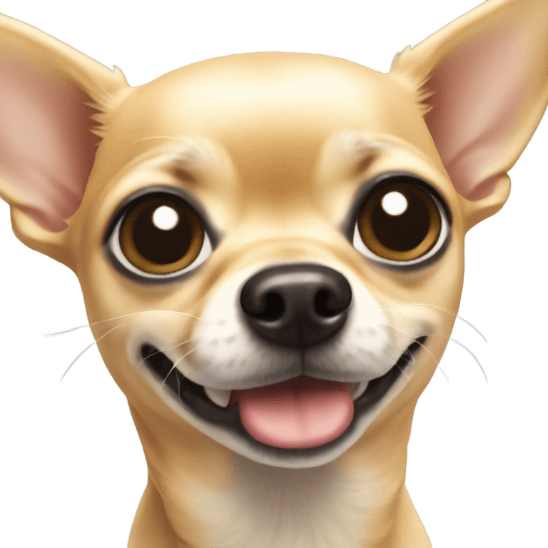 blonde chihuahua with black snout  emoji