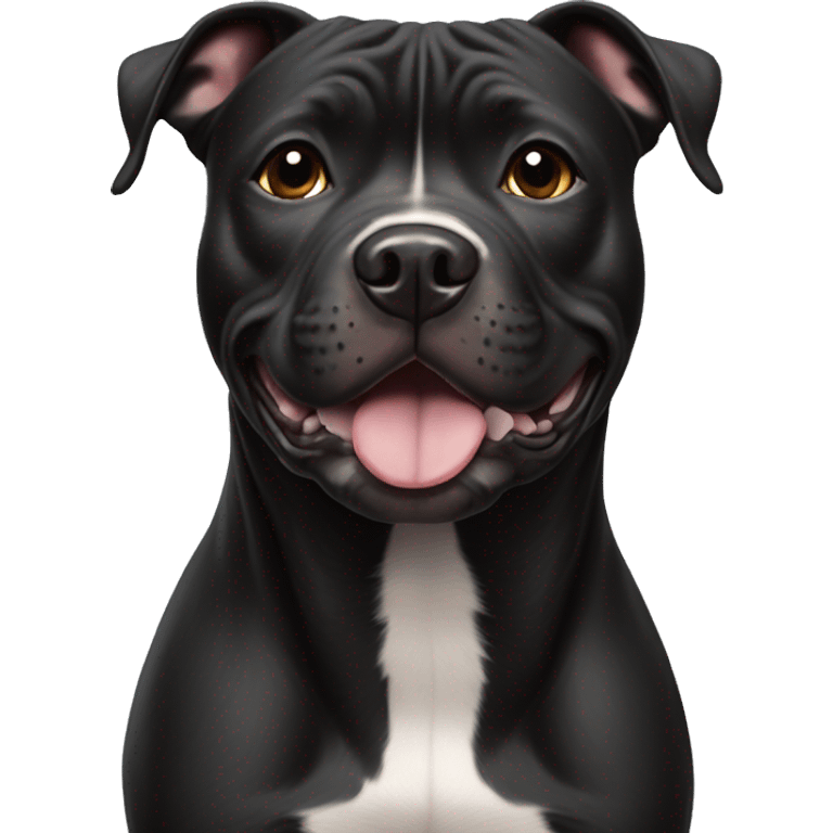 Black English Staffordshire Bull Terrier emoji