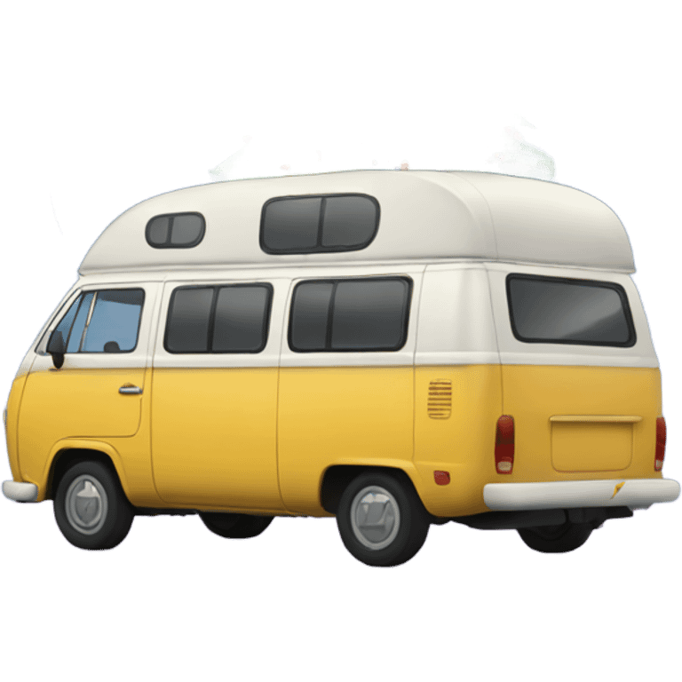 Happy new year! Written about a camper van emoji