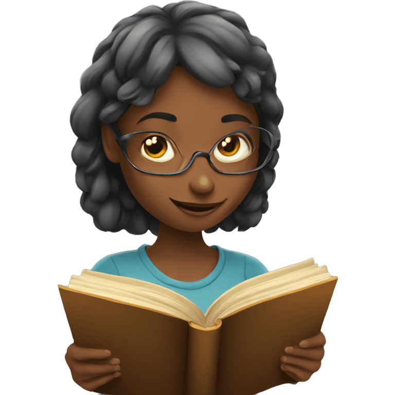 girl reading book emoji