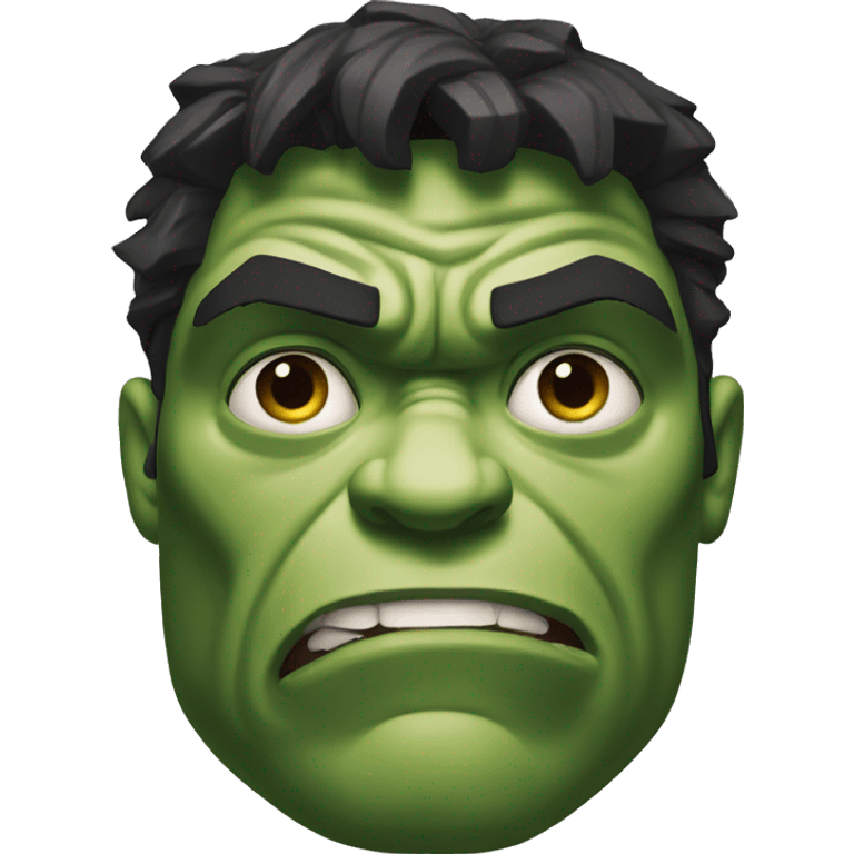 Perplexed hulk emoji