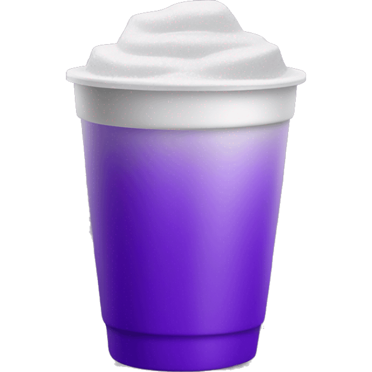 Styrofoam cup with purple liquid  emoji