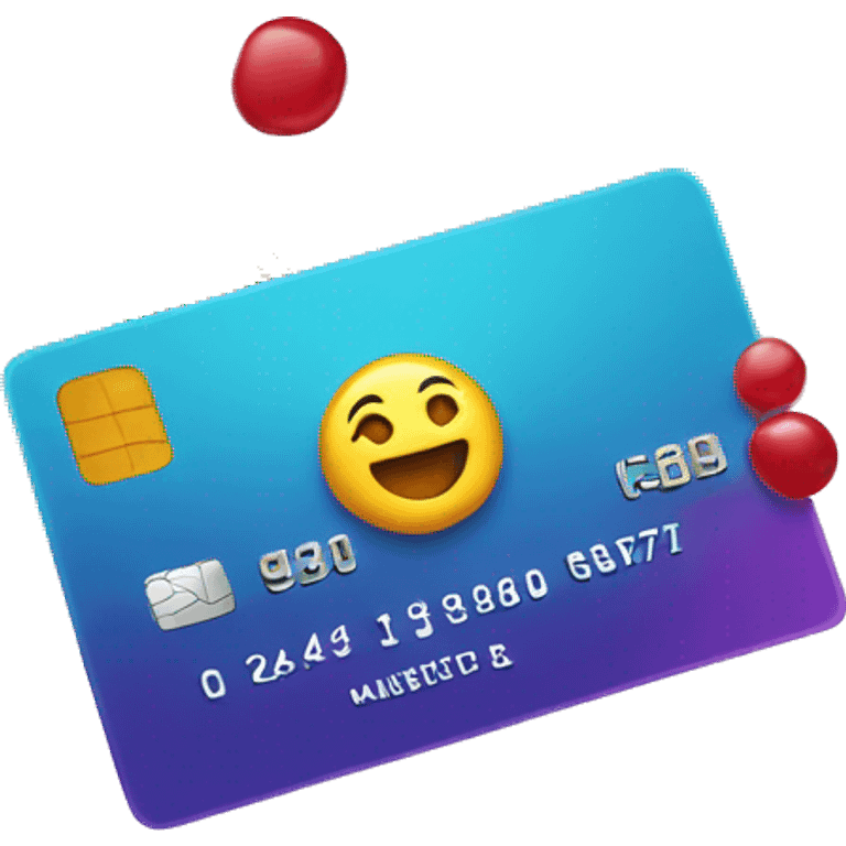 Credit card playing in sugar emoji